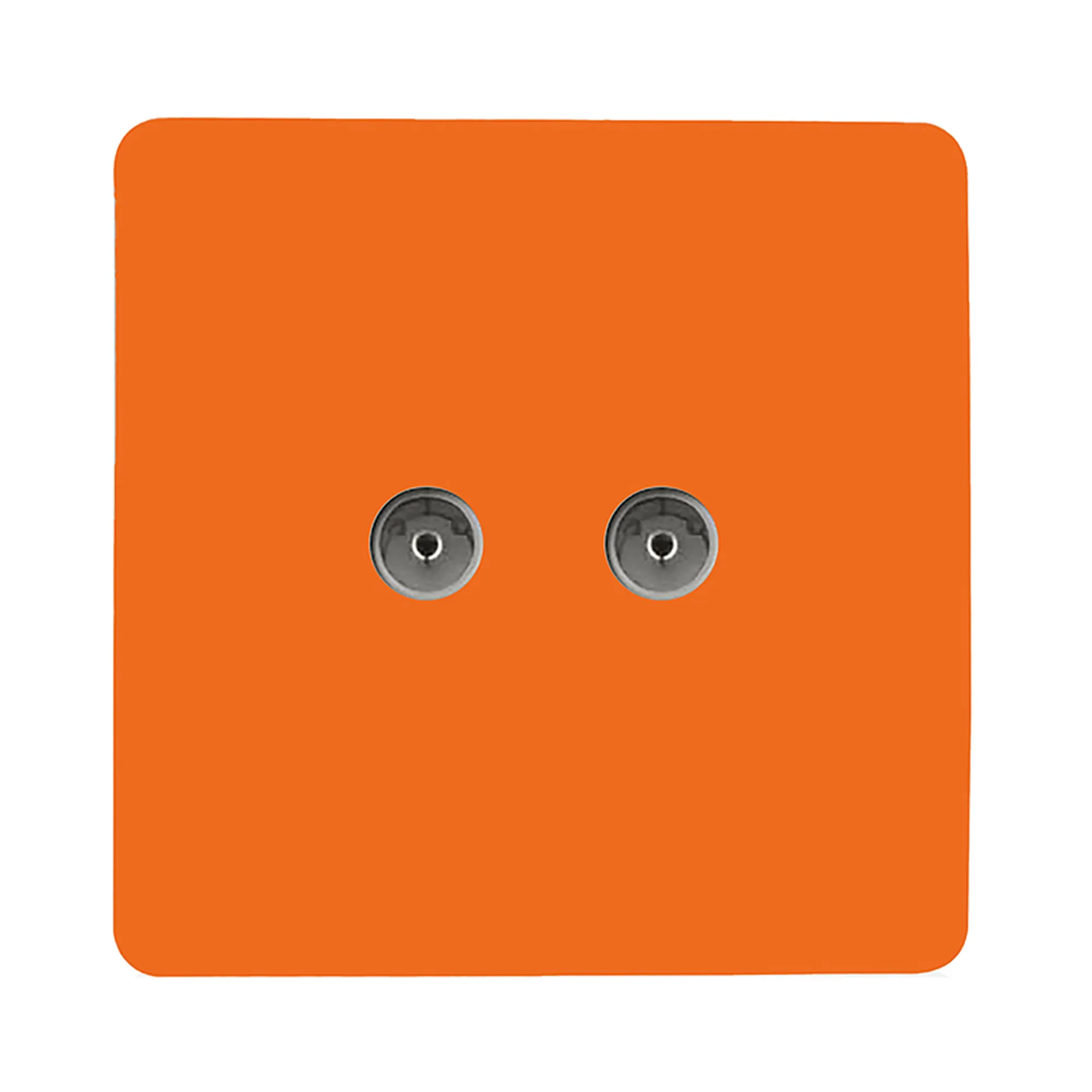 Twin TV Co-Axial Outlet Orange